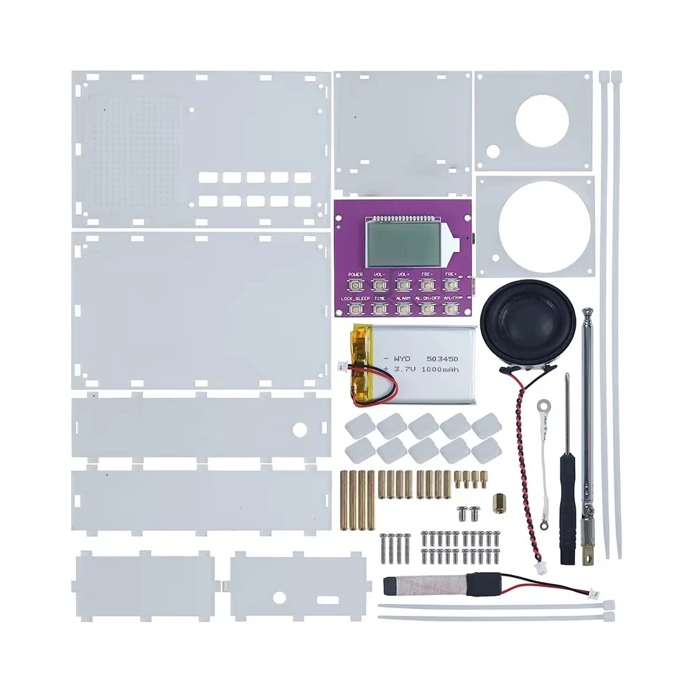 FM/AM/SW Frequency Modulation and Amplitude Digital Clock Radio Receiver Unassembled DIY Electronics Kit — view 2