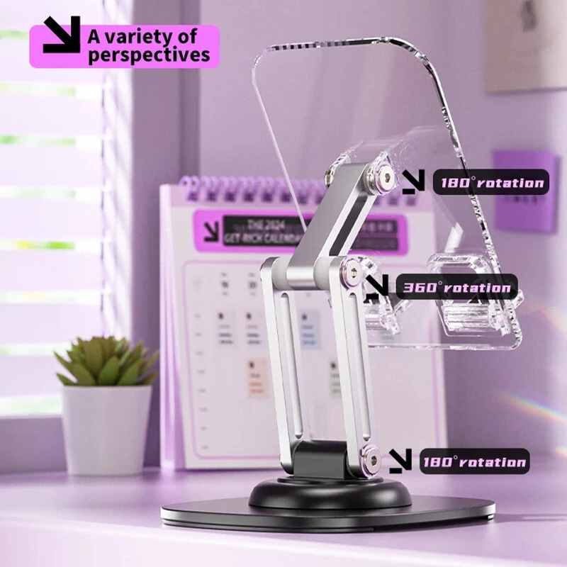 Foldable Desktop Phone Holder Stand Support Adjustable Angle Height Cellphone Stand Bracket Universal for Smartphone — view 5
