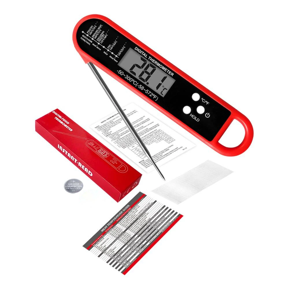 Foldable Digital Food Thermometer Grill Meat Kitchen Thermometer Baking Milk Water Thermometer Magnetic Kitchen Temperature Gauge — view 7