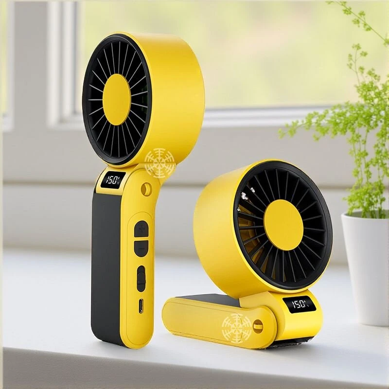Foldable Handheld Fan 150 High Speed Adjustable Noise Free USB Rechargeable 5000mAh Lightweight Design Cooling — view 2