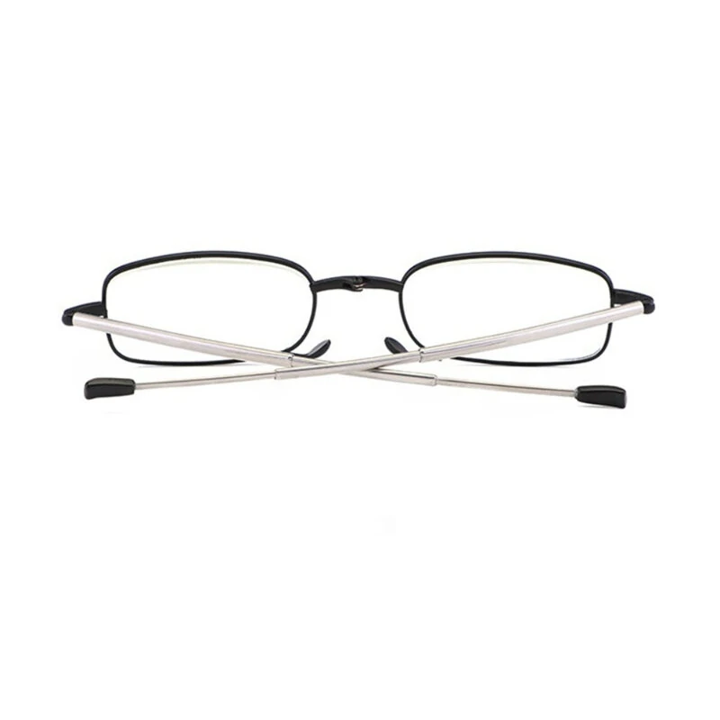 Foldable Reading Glasses Men Women Metal Frame Blue Light Resistant EyeGlasses with Bag Prescription Eyewear +1.5 To +3.5 — view 4