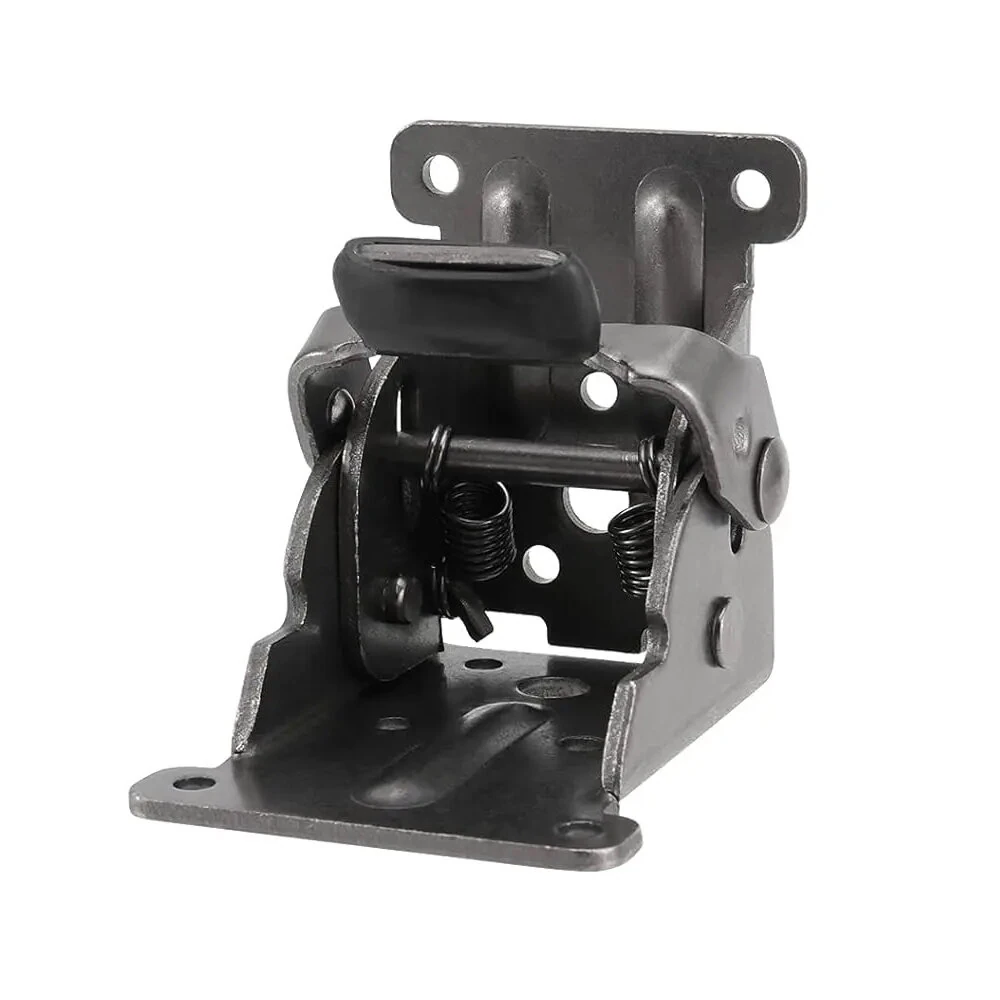 Folding Self Lock Bracket Locking Hinge Steel Plate 90 Degree Heavy Duty Table Bed Leg Support DIY Furniture — view 2