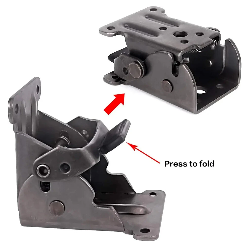 Folding Self Lock Bracket Locking Hinge Steel Plate 90 Degree Heavy Duty Table Bed Leg Support DIY Furniture — view 5