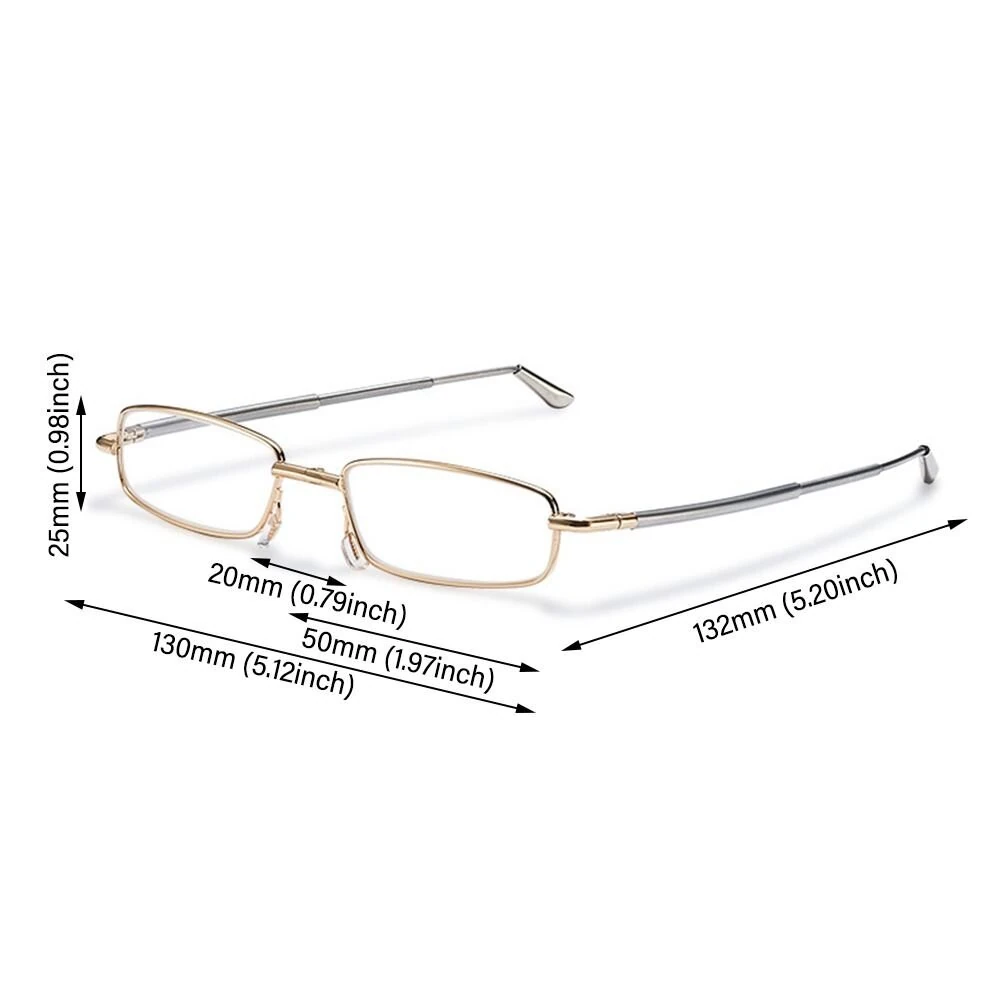 Folding Stretching Presbyopia Glasses Portable Anti Blue Light Reading Glasses Ultra-light Anti-fatigue Presbyopia Glasses Lighter Case — view 2