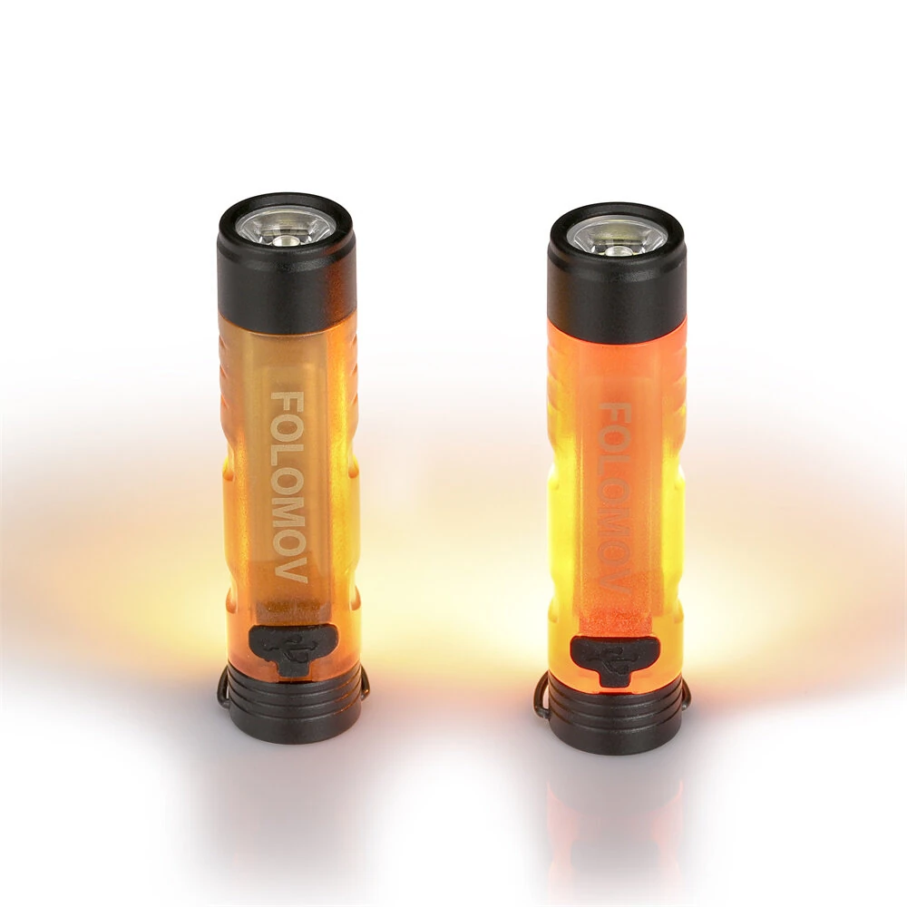 Folomov Keychain Flashlight 300LM Mini Pocket Light Outdoor Key Clip Cap Ambient LED Long Endurance Disaster Relief Emergency Light — view 6