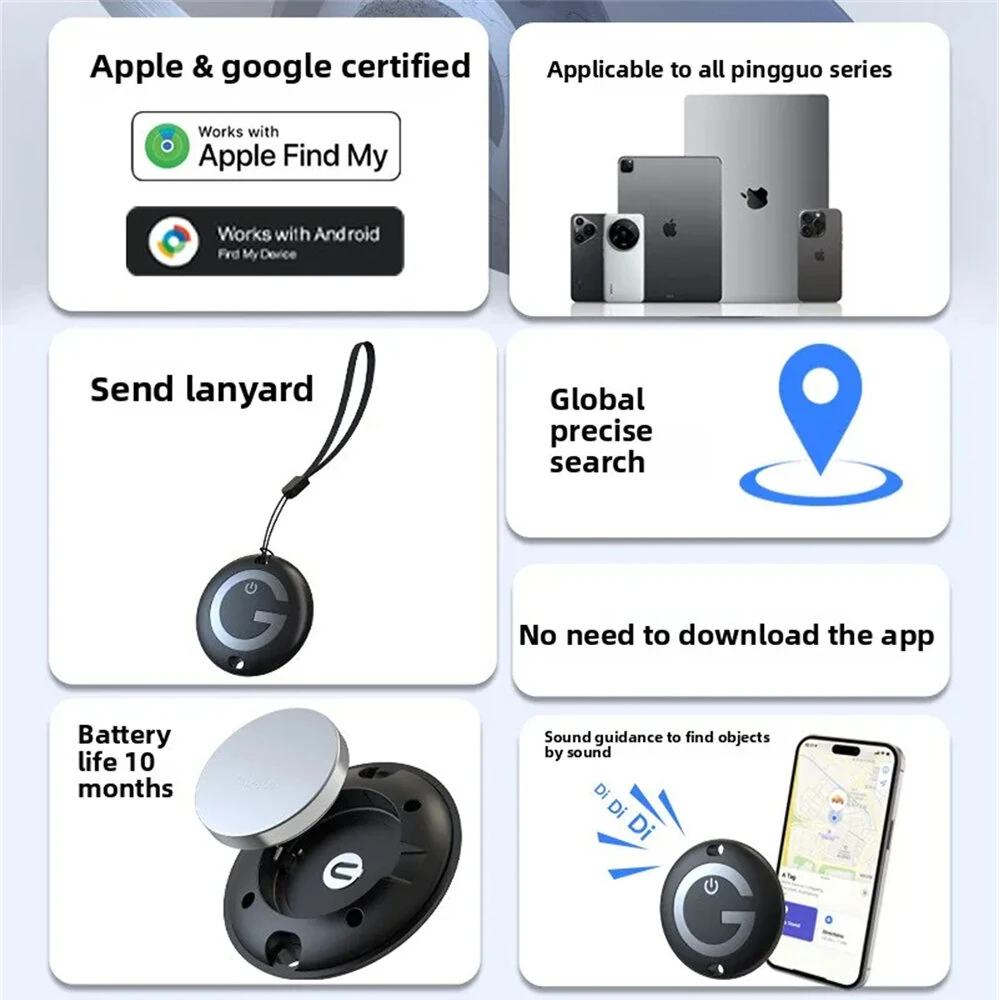 FONVOi Smart GPS Tracker Anti Loss Device Bluetooth 5.3 for iOS Android GPS Locator — view 4