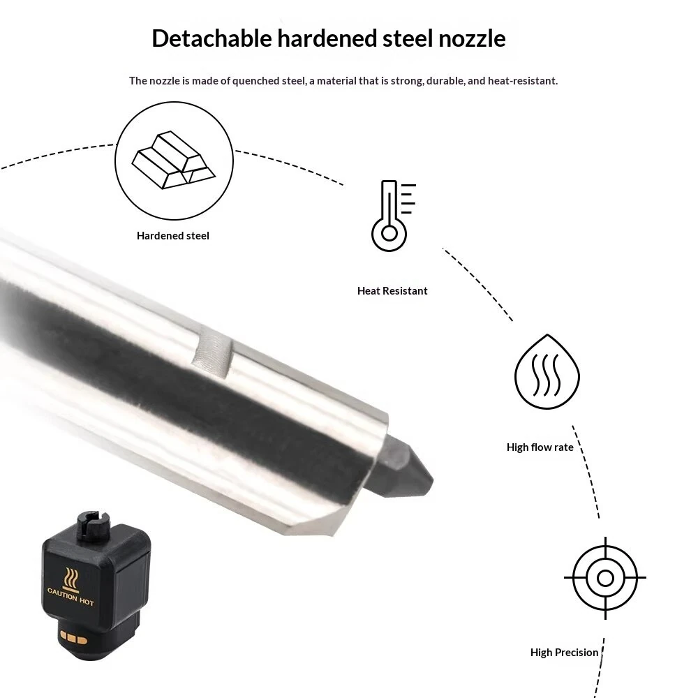 For H2D/P2S Hotend for Bambu Lab P2S Standard/High Flow Hotend High Quality Fast Printing Removable nozzle 0.2/0.4/0.6/0.8mm — view 3