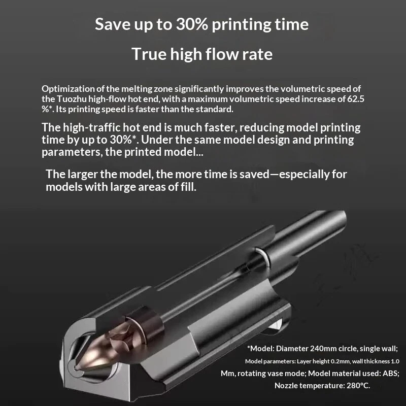 For H2D/P2S Hotend for Bambu Lab P2S Standard/High Flow Hotend High Quality Fast Printing Removable nozzle 0.2/0.4/0.6/0.8mm — view 4