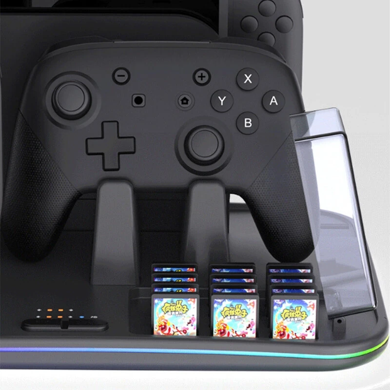 For Switch 2 12-in-1 Multi-functional Cooling and Charging Dock Switch Console Storage Dock with RGB Lighting IPEGA PG-SW2065 — view 6