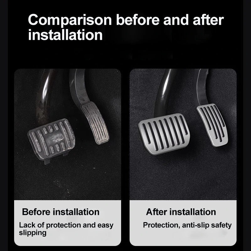 For Tesla Model 3/Y Accelerator Pedal Brake Pedal Aluminum Alloy Foot Brake Pedal Cover Rest Pedal — view 2