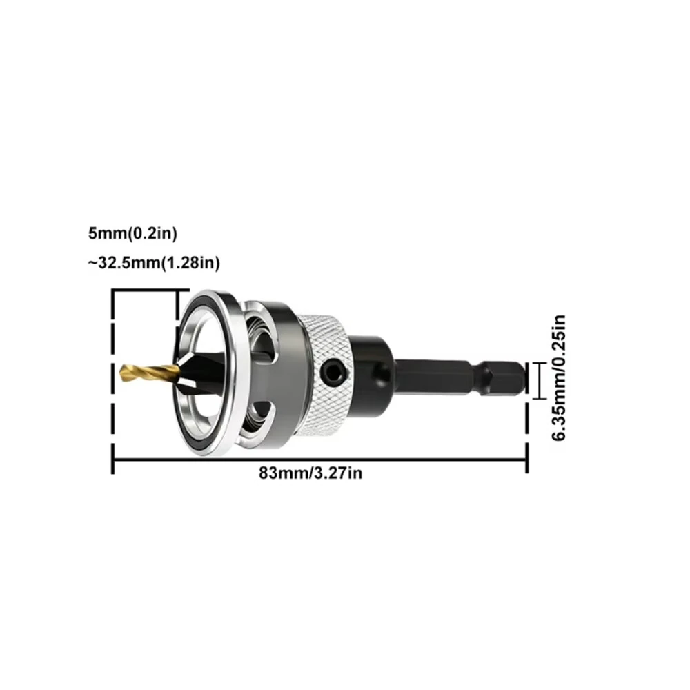 Four-Blade Countersink Drill Bit Set with Depth Stop L-Shape Wrench Titanium Alloy Bit 2.8mm-4.0mm Spiral Flute Design for Efficient Chip Removal — view 5