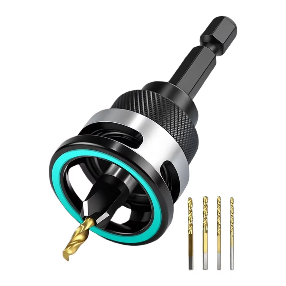 Four-Blade Countersink Drill Bit Set with Depth Stop L-Shape Wrench Titanium Alloy Bit 2.8mm-4.0mm Spiral Flute Design for Efficient Chip Removal — view 8