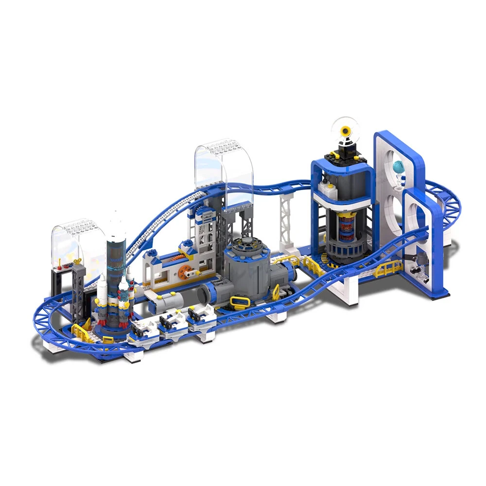 Free Tribe 36006 Space Rollercoaster Launch Tower Rocket Track Shuttle Glider Model Building Block Brick Assembly Kit Kids Christmas Gift — image 1