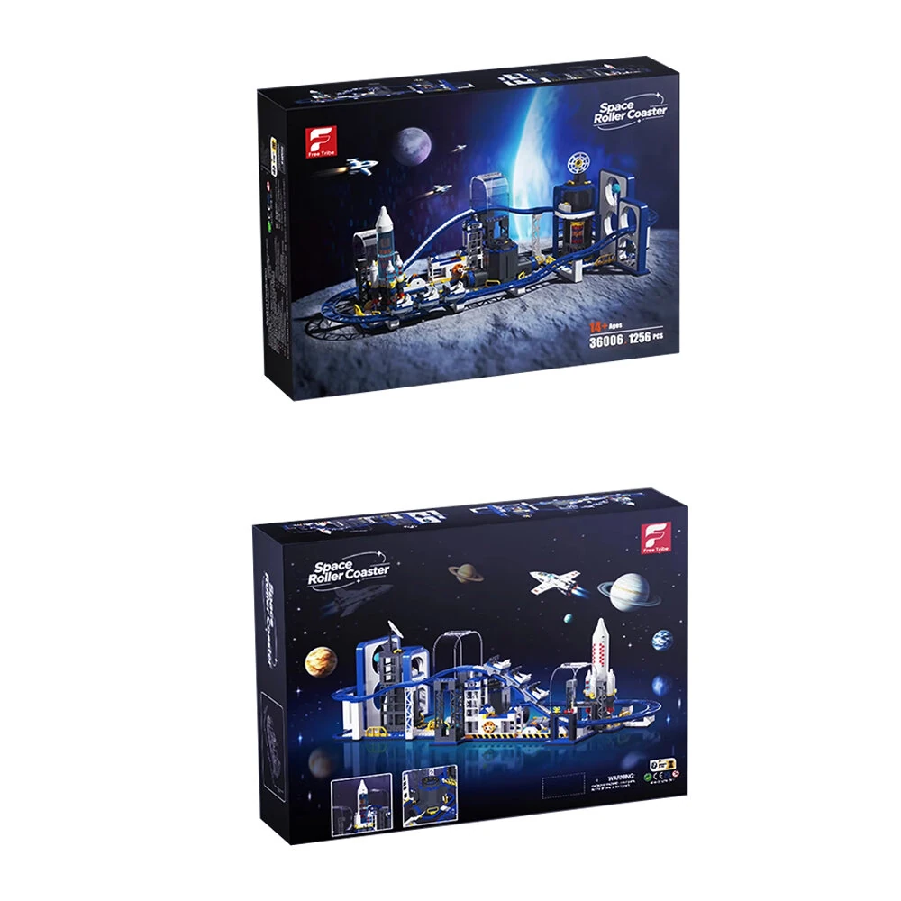 Free Tribe 36006 Space Rollercoaster Launch Tower Rocket Track Shuttle Glider Model Building Block Brick Assembly Kit Kids Christmas Gift — view 5