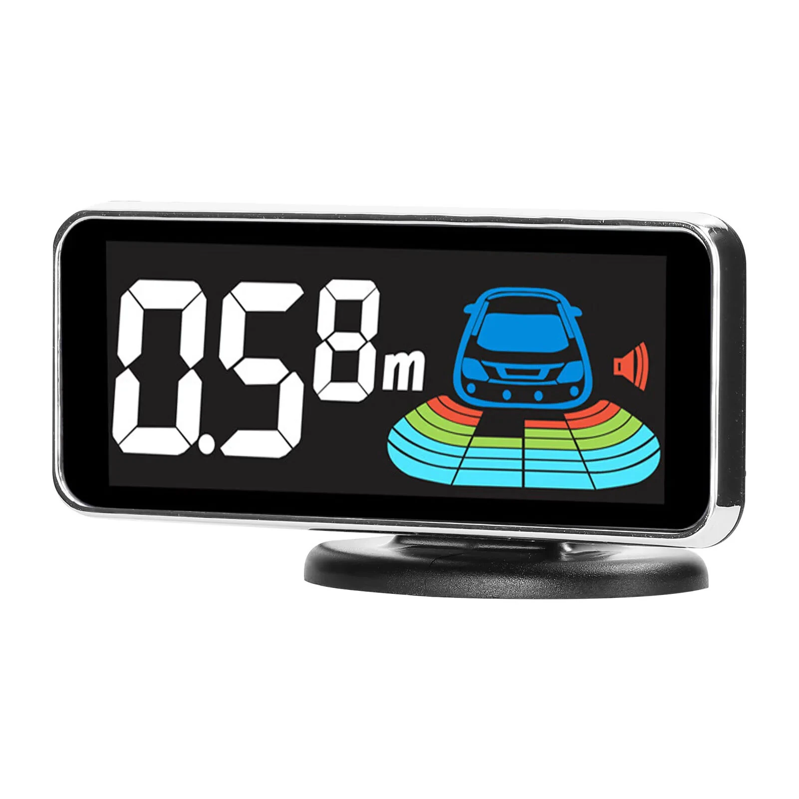Front & Rear Car Reversing Radar System Lcd Display Parking Sensor With 8 Head Probe Distance Detection Sound Warning Buzzer — view 3