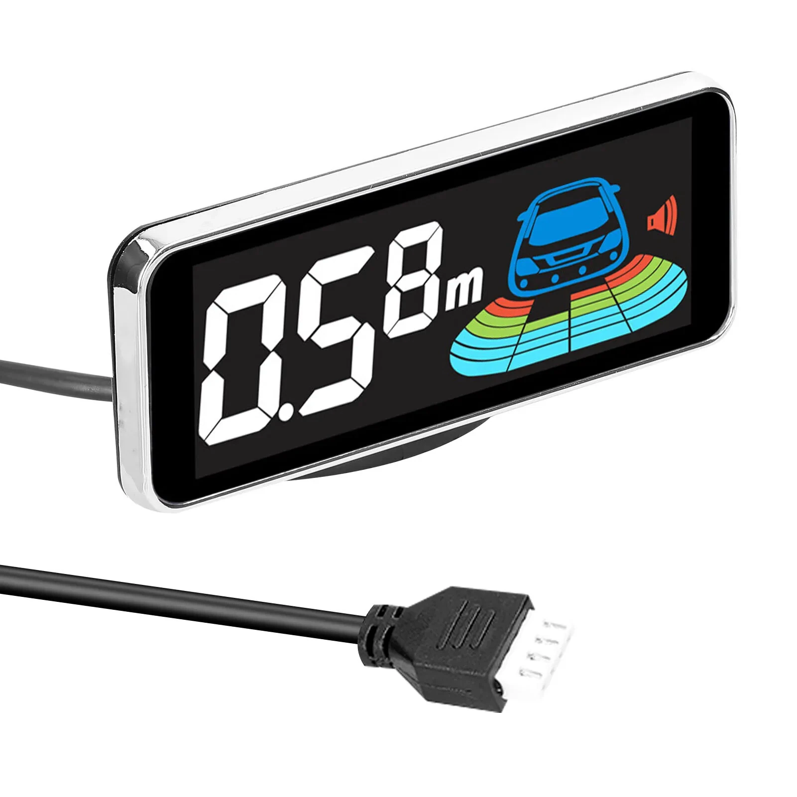 Front & Rear Car Reversing Radar System Lcd Display Parking Sensor With 8 Head Probe Distance Detection Sound Warning Buzzer — view 7