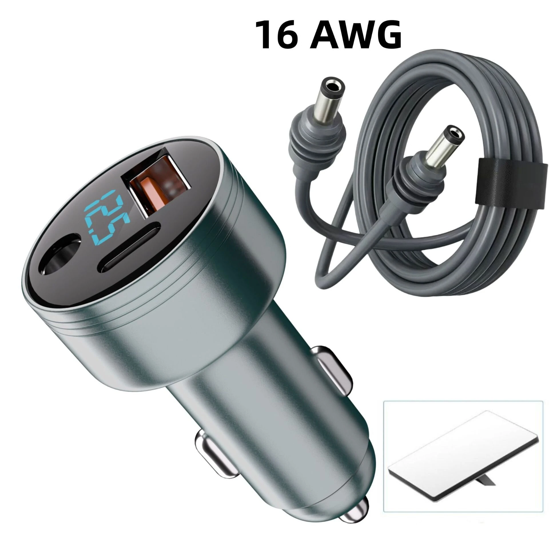 FSJ-088 163W 3-in-1 Car Charger Adapter for Starlink Mini 100W DC Power Port 45W PD USB-C & 18W Fast Charging Lighter Splitter — view 8