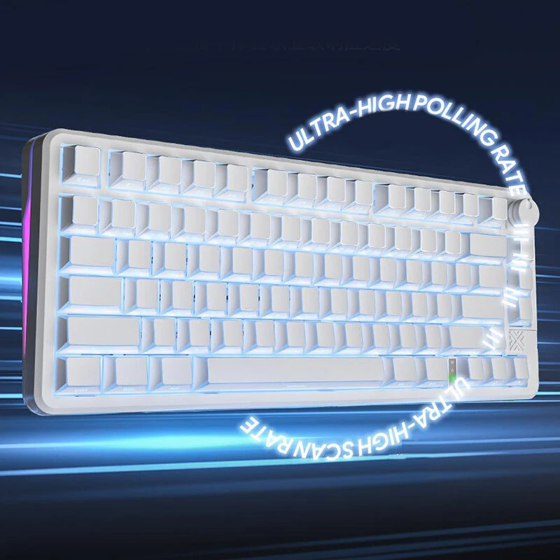 FURYCUBE FC75PRO Tri-mode Mechanical Keyboard 80-Keys Gasket Mount RGB Backlit Low Latency HiFi Sound Wireless Gaming Keyboards — view 3