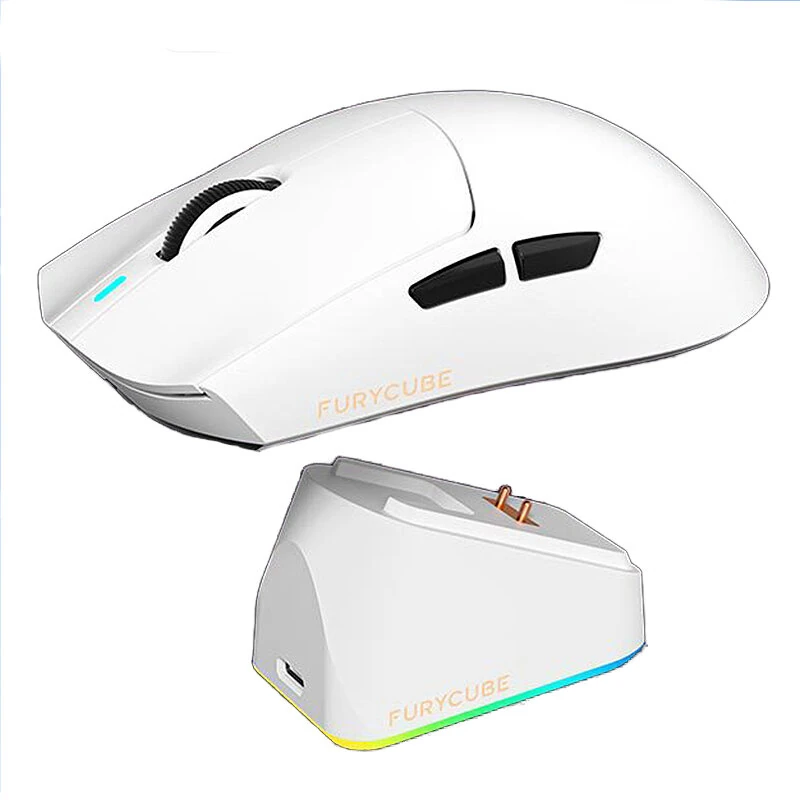 FURYCUBE G16Pro Tri-mode Gaming Mouse PAW3311 Esports Sensor 800-22000DPI X-Speed Low-Latency Technology 56g Lightweight Ergonomics Design Gamer Mice with Charging Dock for PC Laptop Computer