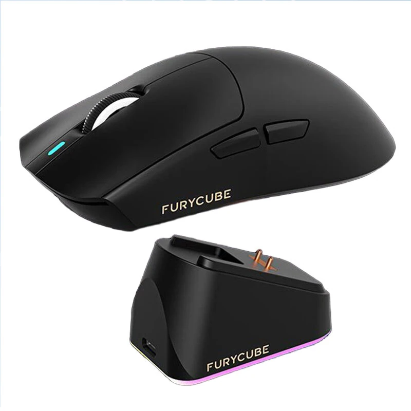 FURYCUBE G16Pro Tri-mode Gaming Mouse PAW3311 Esports Sensor 800-22000DPI X-Speed Low-Latency Technology 56g Lightweight Ergonomics Design Gamer Mice with Charging Dock for PC Laptop Computer — view 3