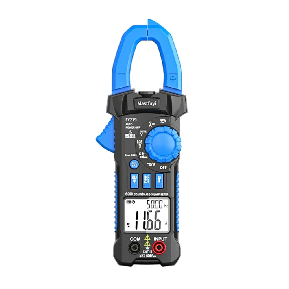 FUYI FY219 Digital Clamp Meter True RMS Multimeter 600A AC DC Current Voltage Inrush Current Test High Precision Auto Range Electrical Tester