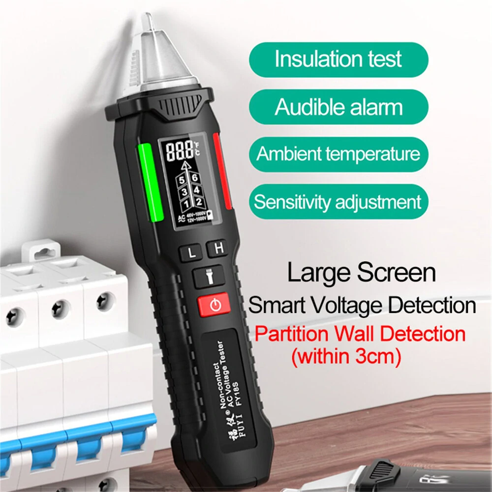 Fuyi Voltage Indicator Tester Voltage Detector Pen Sensor Tester Partition Wall Multifunction Break Voltmeter Tester Electrician Tool — view 2