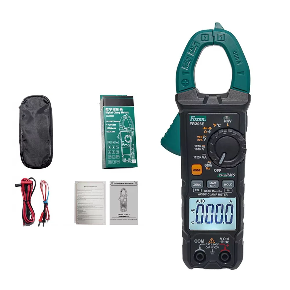 FUZRR FR206E DC Power Clamp Multimeter 1700V 600A True RMS 6000 Counts Electrical Tester for Industrial New Energy Solar Power Generation Systems — view 6