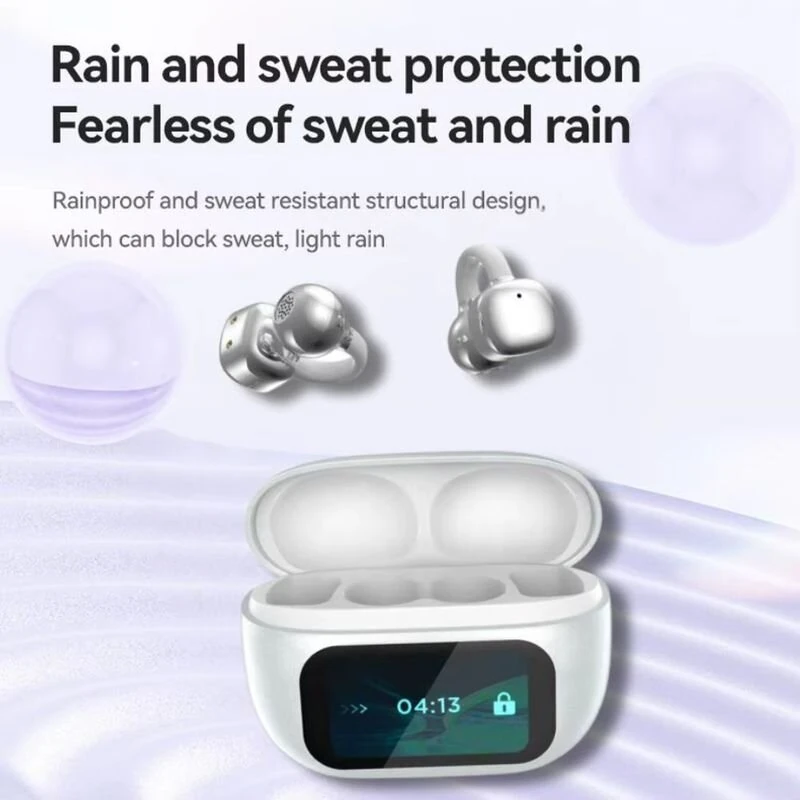 G08 Translator Earbuds Wireless bluetooth 5.4 Earphone LED Touch Screen 13.2mm Dynamic Drivers Bass Sound Instant Translation Earclip Open-ear Headphones — view 5