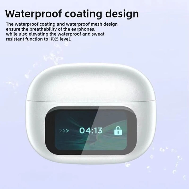 G08 Translator Earbuds Wireless bluetooth 5.4 Earphone LED Touch Screen 13.2mm Dynamic Drivers Bass Sound Instant Translation Earclip Open-ear Headphones — view 7