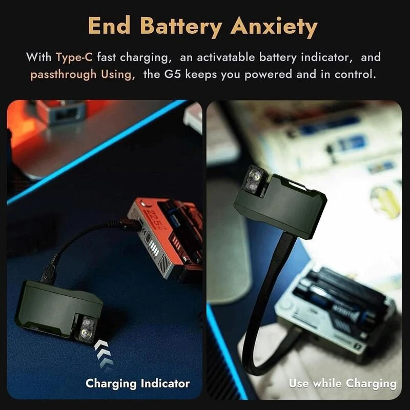 G5 400 Lumens Rechargeable EDC LED Keychain Flashlight with RGB Light Dual Light Sources Mini LED Torch Portable Pocket Light EDC Survival Tools For Outdoor — view 3
