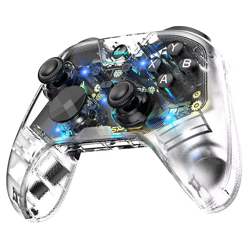G6 Pro Wireless bluetooth Gaming Controller with Hall Triggers Carbon Film Joysticks No Drift 6 Axis Gyro Dual Vibration Motors Gamepad for PC Switch iOS Android — view 2