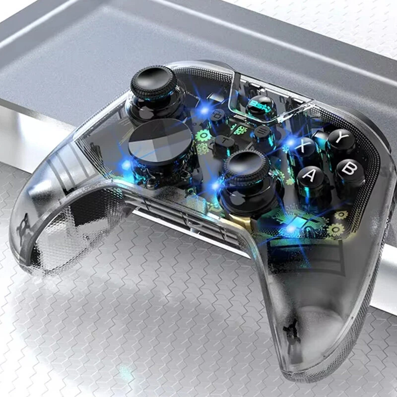 G6 Pro Wireless bluetooth Gaming Controller with Hall Triggers Carbon Film Joysticks No Drift 6 Axis Gyro Dual Vibration Motors Gamepad for PC Switch iOS Android — view 5