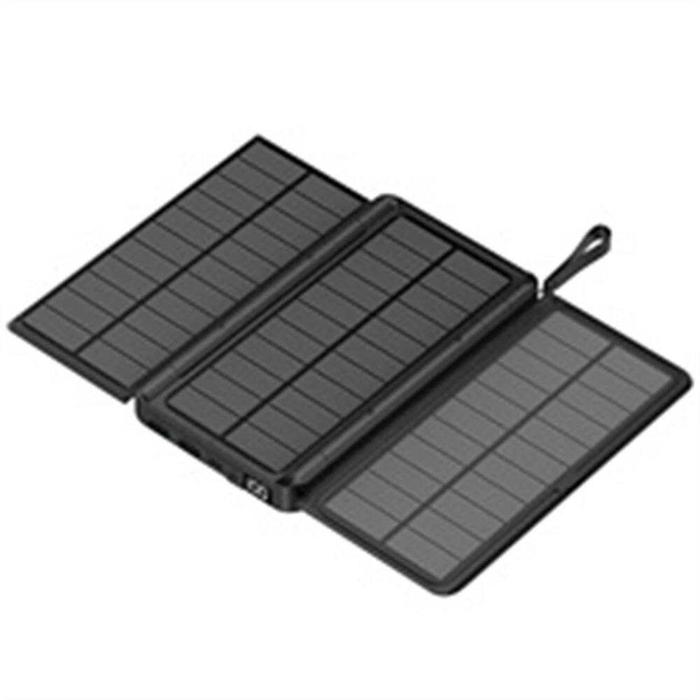 Gaiaray Solar Power Bank 10000mAh 20000mAh Portable Foldable Power Bank External Battery Solar Panel Emergency Charge LDE Light — view 2