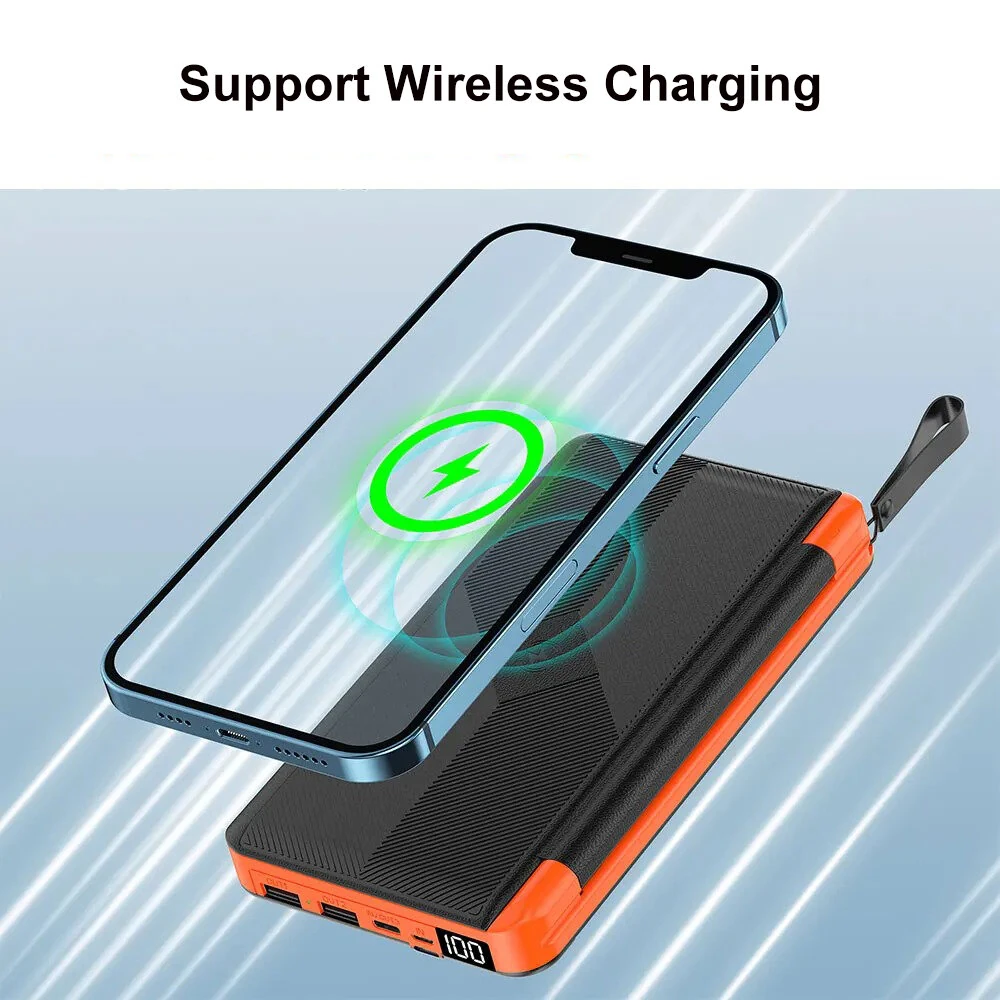 Gaiaray Solar Power Bank 10000mAh 20000mAh Portable Foldable Power Bank External Battery Solar Panel Emergency Charge LDE Light — view 5