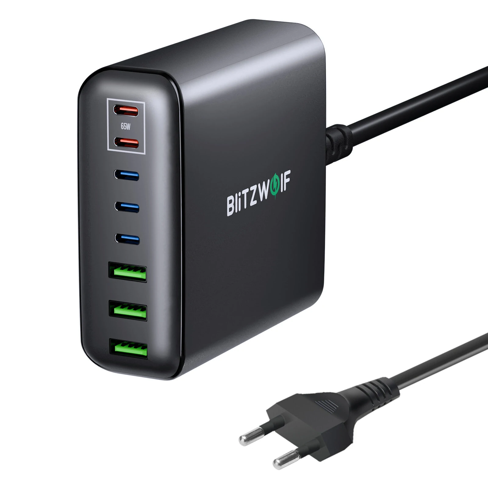 [GaN Tech] Blitzwolf® BW-S26 250W 8-Port USB PD Charger 3USB-A+5USB-C PD3.0 QC3.0 AFC FCP PPS APPLE Fast Charging Desktop Charging Station EU Plug for iPhone 15 14 13 for Samsung Galaxy Z Flip4 for MacBook Pro for Airpods for Apple Watch — Blitzwolf