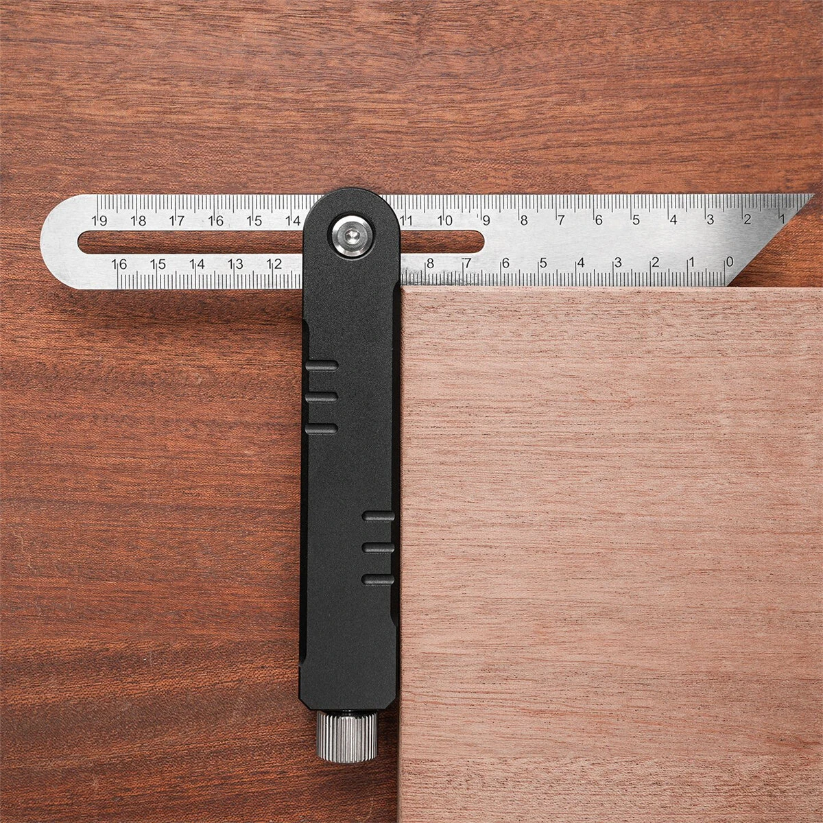 GANWEI Folding Adjustable Angle Ruler Portable Woodworking Measuring Ruler Metric Imperial Double-Sided Scale Tail Locking Angle Positioning Precise Marking — image 1