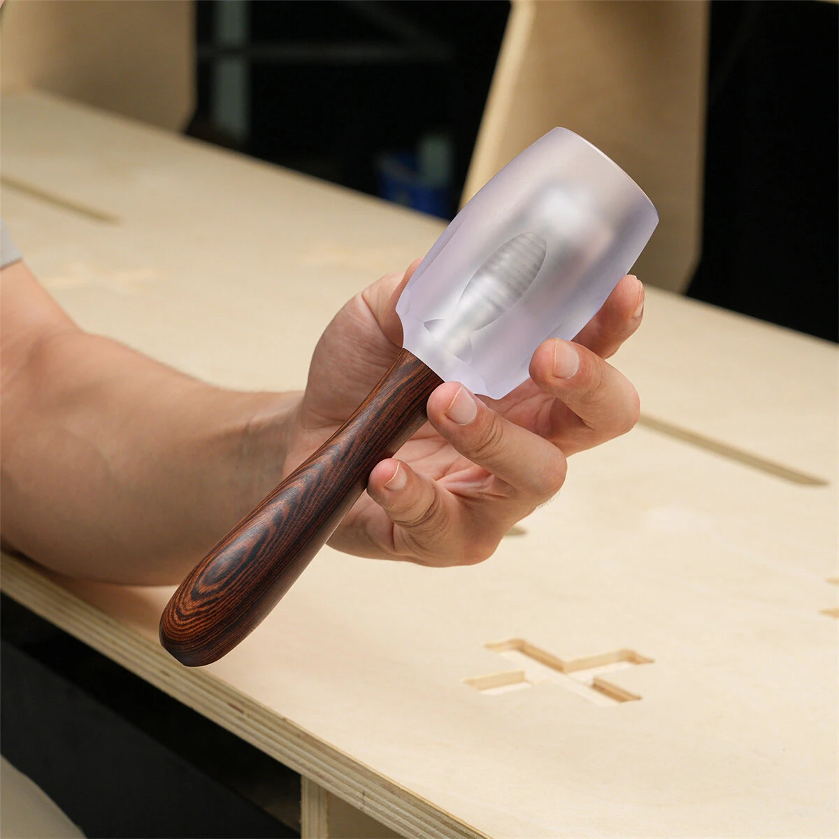 GANWEI Polycarbonate Woodworking Mallet Non-Marring Dead-Blow Buffer Hammer for Furniture Assembly Chiseling — view 4
