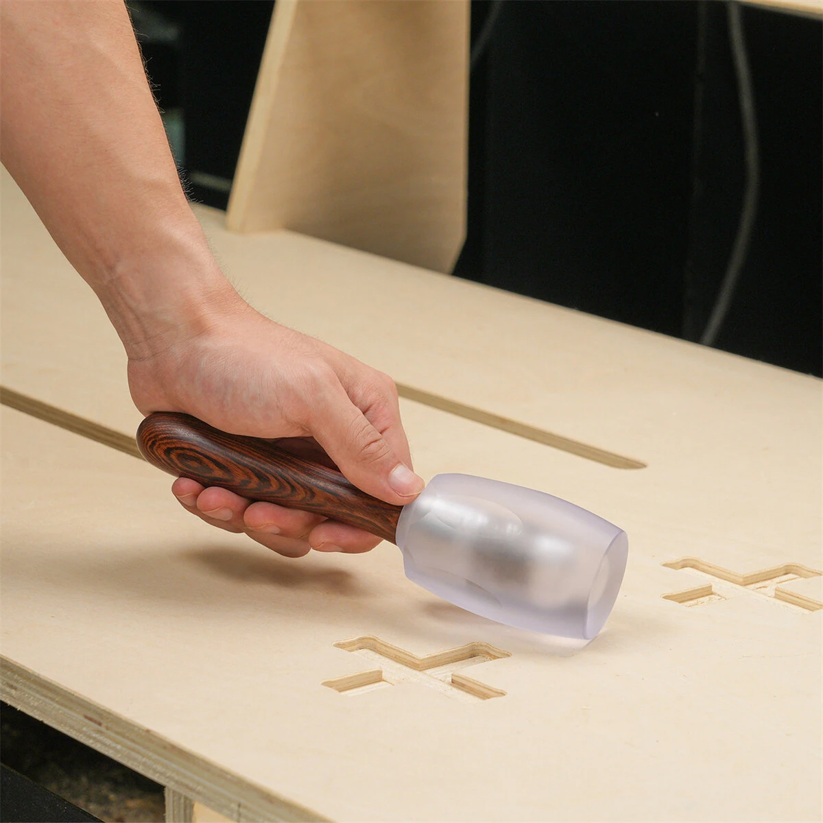 GANWEI Polycarbonate Woodworking Mallet Non-Marring Dead-Blow Buffer Hammer for Furniture Assembly Chiseling — view 5