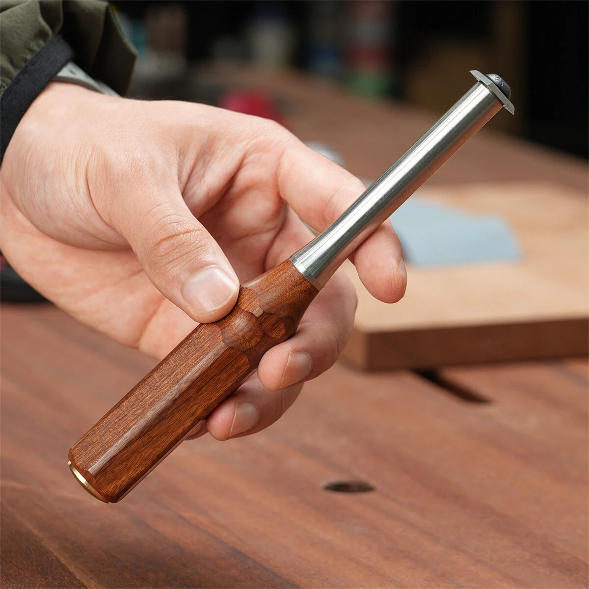 Ganwei Woodworking Carbide Scraper With Rosewood Handle Replaceable Square Insert For Trimming Deburring — view 8