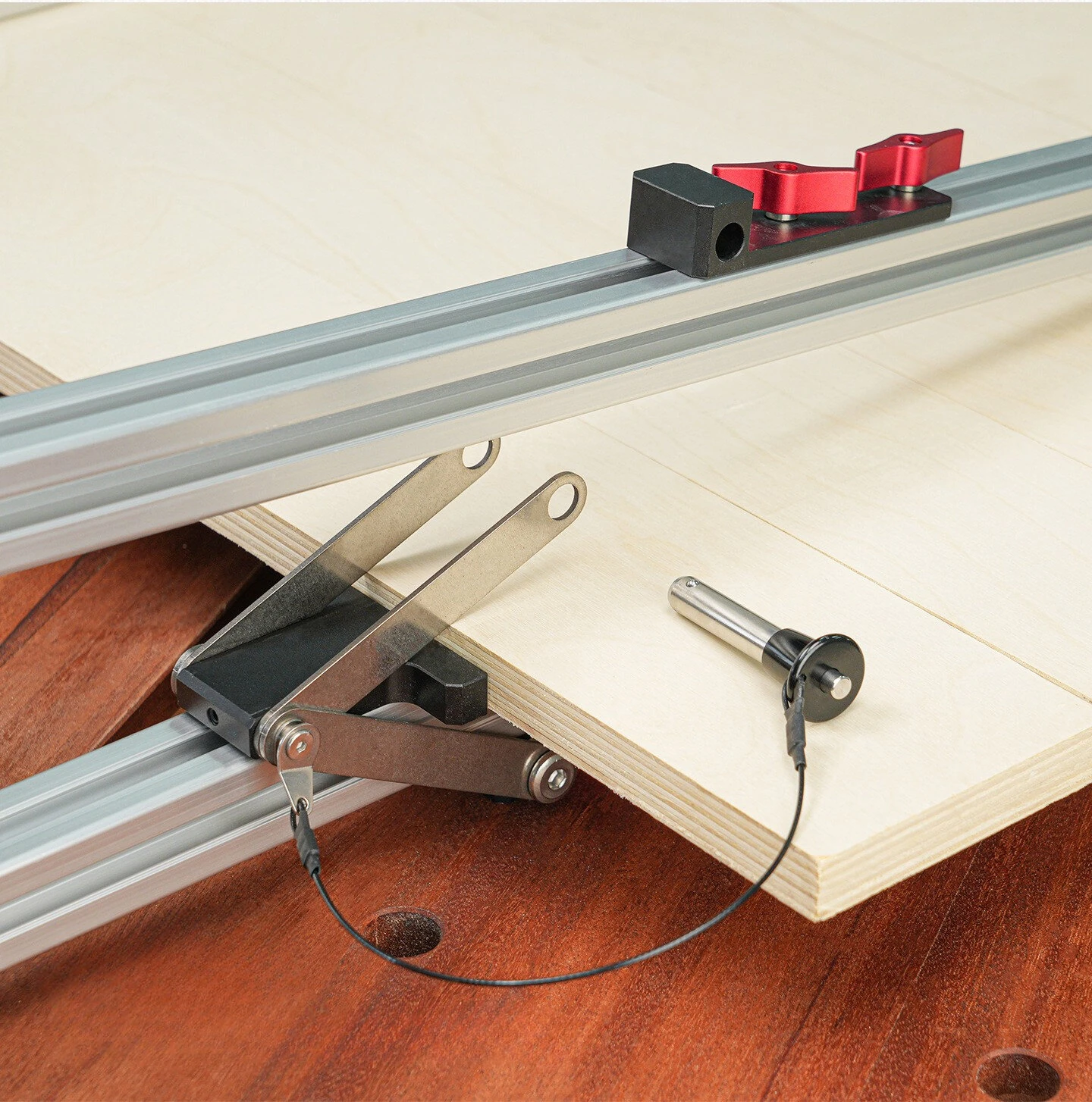Ganwei Woodworking Panel Clamp Adjustable Height 12-100mm for 3030 Profile Aluminum Alloy & Stainless Steel Fixture for Precision Assembly — view 7