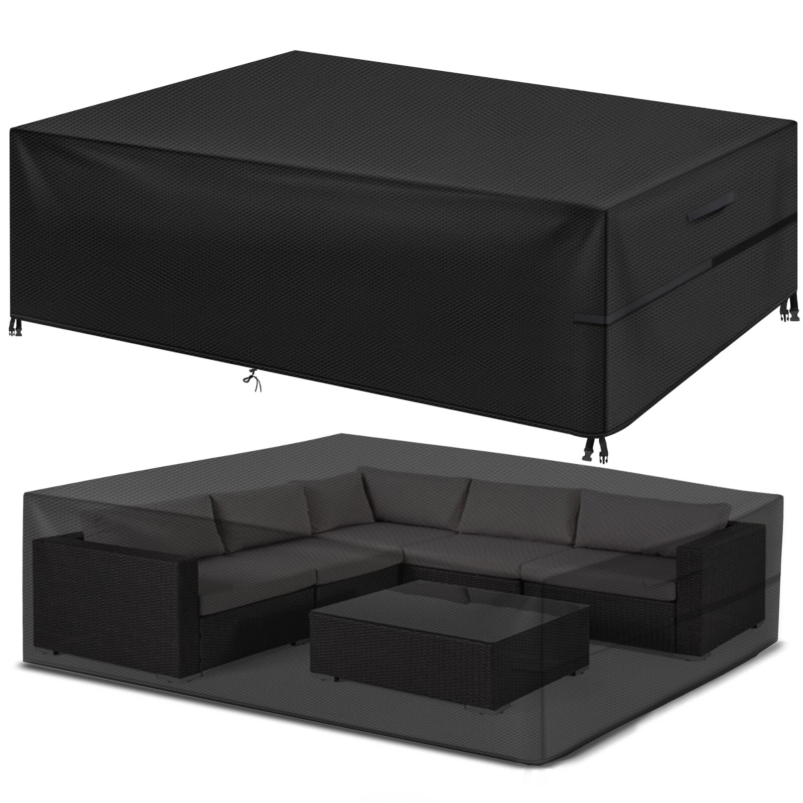 GARPROVM Garden Furniture Cover Garden Table Cover 600D Heavy Duty Oxford Polyester Outdoor Patio Rectangular Cover — image 1