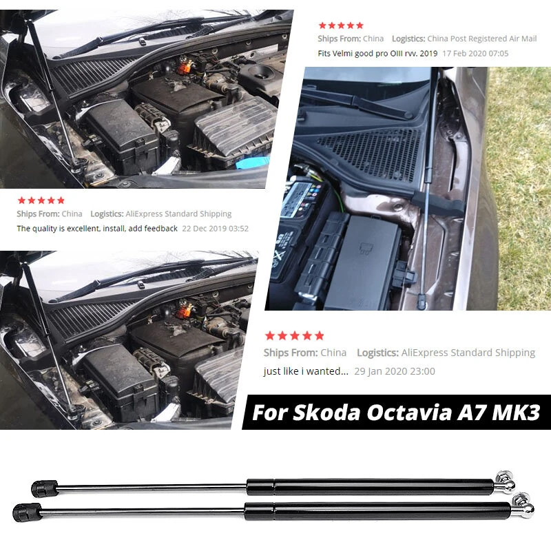 Gas Shock Hood Struts Damper Lift Support For Skoda Octavia A7 MK3 2012-2020 — view 2