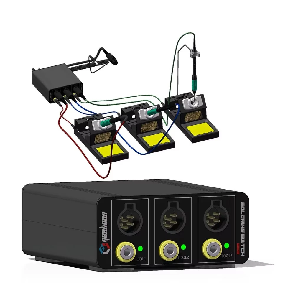 GEEBOON SW03 Soldering Station 3-Channel Switcher Multi-Channel Expansion 3 Working Station For TA305 TC22 JBC — view 2