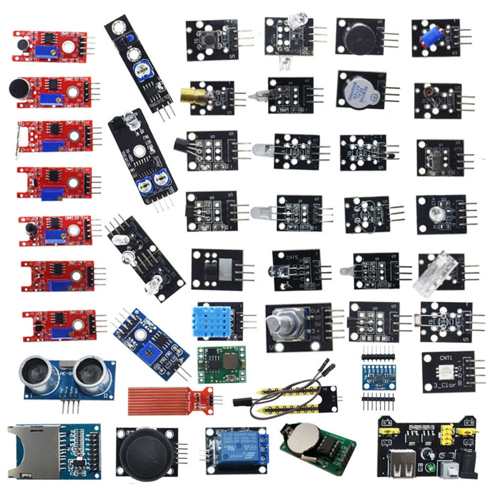 Geekcreit 45 In 1 Sensor Module Board Starter Kits Upgrade Version For Arduino UN0 R3 MEGA2560 Plastic Bag Package — view 6