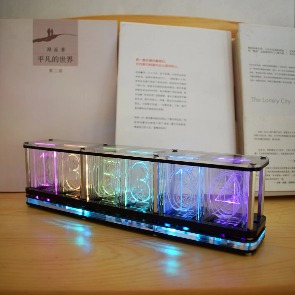 Geekcreit® DIY Imitate Glow Clock Kit Full Color RGB Glow Tube Clock LED Music — view 5