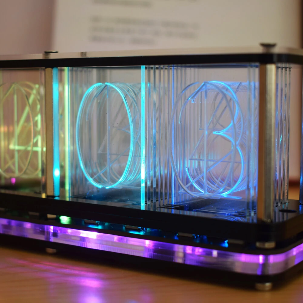 Geekcreit® DIY Imitate Glow Clock Kit Full Color RGB Glow Tube Clock LED Music — view 8