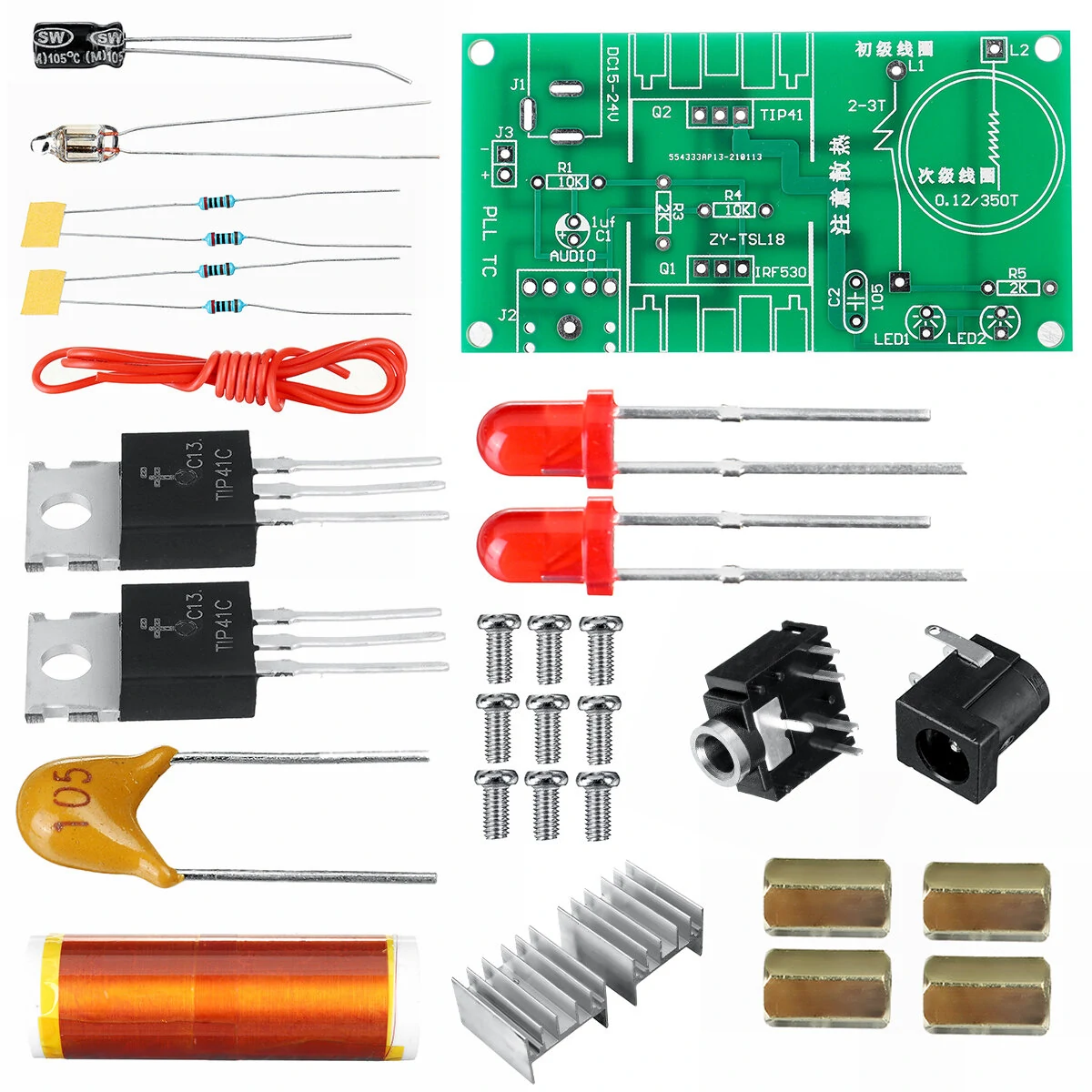 Geekcreit® DIY Mini Tesla Coil Module Unassembled 15W DC 15-24V 2A Plasma Speaker Electronic Kit — image 1