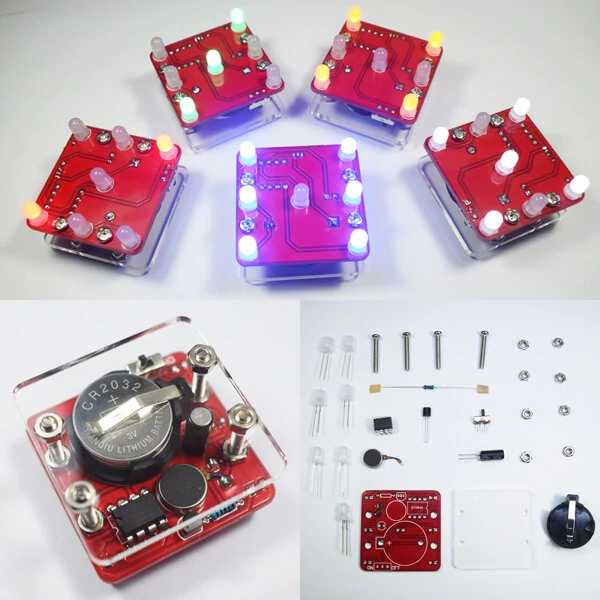 Geekcreit® DIY Shaking LED Dice Kit With Small Vibration Motor — view 2
