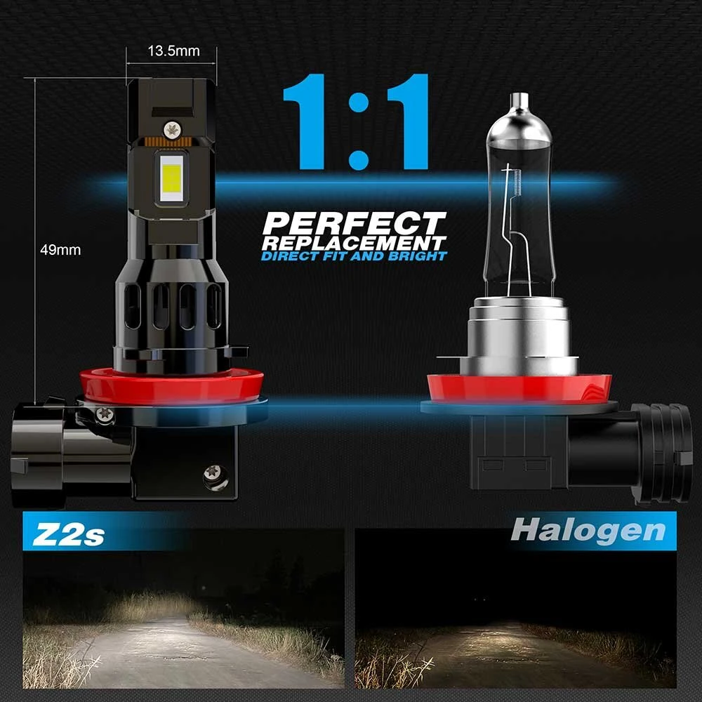 General Liang H1 / H4 / H7 / H11 / 9005 / 9006 2PCS  LED Car Headlight Fog Light Conversion Kit Integrated Plug-and-Play 6000K Cool White — view 2