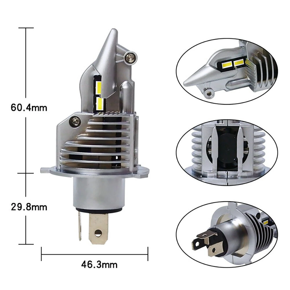 General Liang H4 LED Headlights Fighter Headlights Car LED Light Bulb Far And Near Integrated Headlights Aircraft Lights IP65 Waterproof — view 7